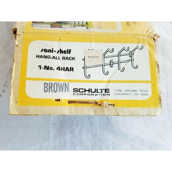 Sani-Shelf Hook Hang All Rack Wall Mounted Epoxy Coated Steel 8 Hooks Brown Coat - Picture 2 of 5